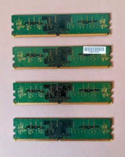 LOT de 4 barrettes de RAM DDR2 512 MB SAMSUNG (PC2), compatible ASUS, ACER, HP.. – Image 2