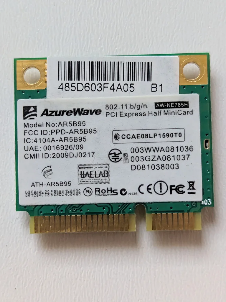 Carte Wifi pour ordinateur portable ASUS K72JR (AR5B95)