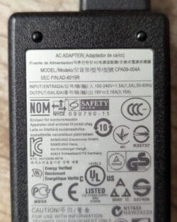 Adaptateur secteur PC portable SAMSUNG 60 Watts (CPA09-004A) – Image 2