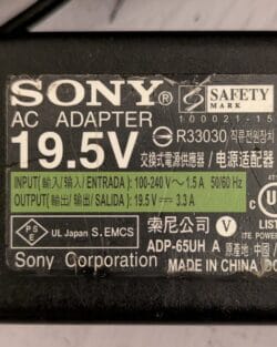 Adaptateur secteur SONY 65 Watts (ADP-65UH A) | Chargeur secteur Original Sony – Image 3