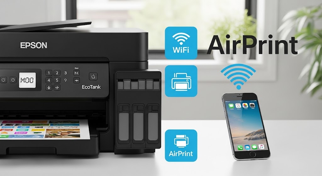 Connectivité wifi (airprint) sur une Ecotank