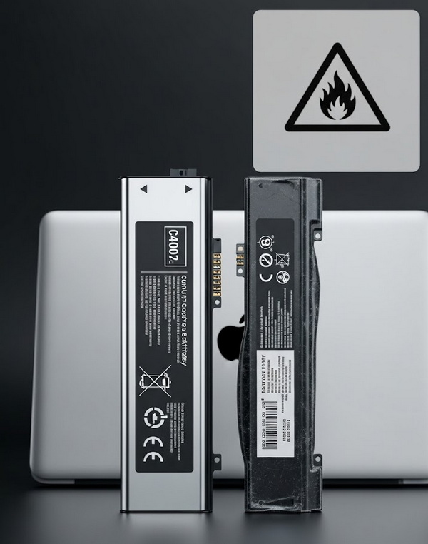 Batterie neuve comparée à un modèle bas de gamme