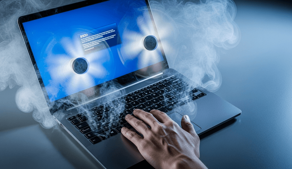 Signes d'un ordinateur qui chauffe trop à cause de la chaleur