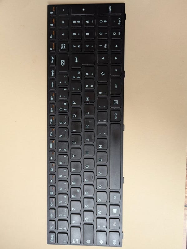Clavier Lenovo G50-70, Français (AZERTY), colori noir (référence T6G1-FR) – Image 4