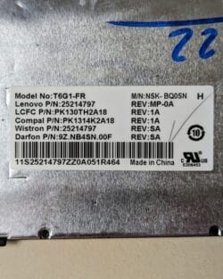 Clavier Lenovo G50-70, Français (AZERTY), colori noir (référence T6G1-FR) – Image 7