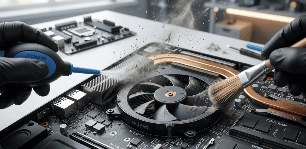 nettoyage ventilateur ordinateur poussière entretien pc