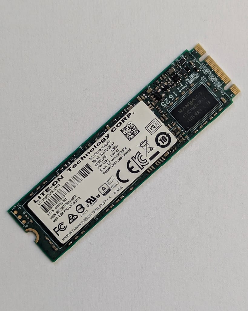 SSD Lite-On M2 2280 d'une capacité de 128Go avec interface Sata III