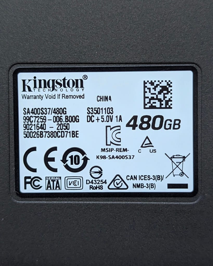 SSD Kingston A400 480Go 2.5" SATA III (SA400S37/480G) – Image 2