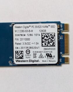 SSD M2 NVMe Western Digital 128Go au format 2280 (SN520) – Image 2
