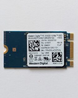 SSD NVMe d'une capacité de 128Go, format M.2 2242
