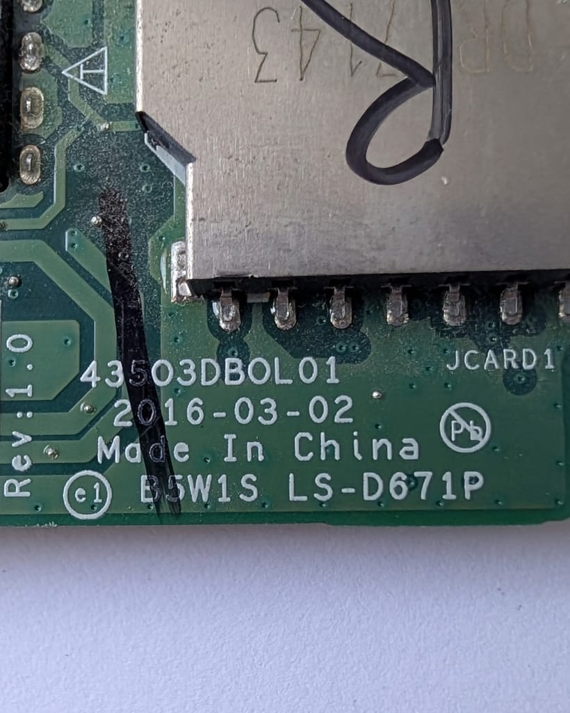 Carte USB Audio Carte SD Acer Aspire ES1-523 ES1-572 ES1-732 (LS-D671P) – Image 5