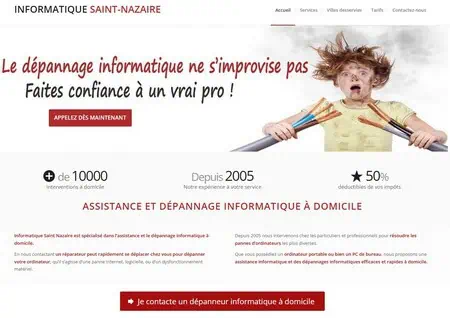 Dépanneurs Informatiques à Saint-Nazaire (44600) : dépannage ordinateur et réparation informatique à domicile.